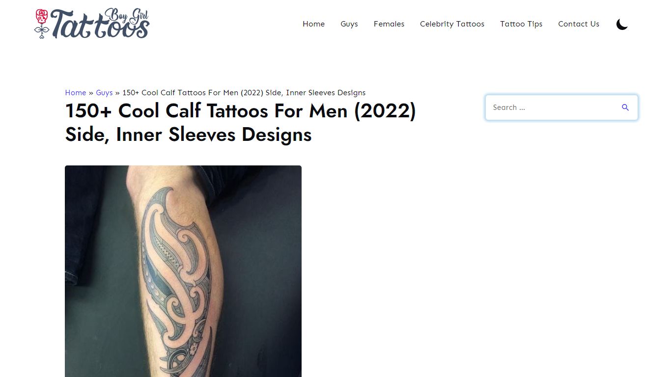 150+ Cool Calf Tattoos For Men (2022) Side, Inner Sleeves Designs